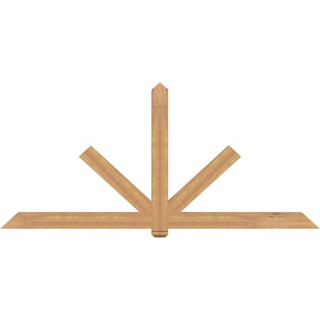 Ekena Millwork Kennewick Timber Gable Bracket, Western Red Cedar, 108"W x 49"H x 3 1/2"D x 5 1/2"F, 11/12 Pitch GBW108X49X0406KEN00SWR